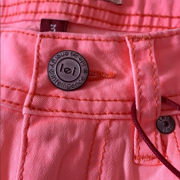 Lei Neon Pink Ashley Low Rise Skinny Jeans  NWT - Picture 6 of 10